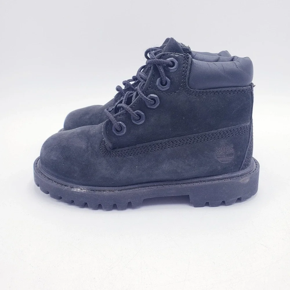 Timberland Premium 6-Inch Waterproof Boots Black‎ Suede Toddler Size 7
